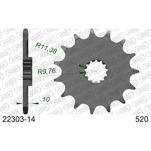 Front Sprocket AFAM 420 - 16t 2210016