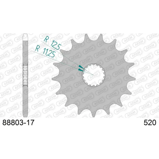 Front Sprocket AFAM 520 - 17t 8880317
