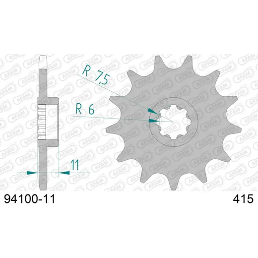 Front Sprocket AFAM 415 - 11t 9410011