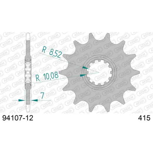 Front Sprocket AFAM 415 - 12t 9410712