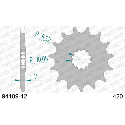Front Sprocket AFAM 420 - 12t 9410912