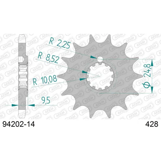 Front Sprocket AFAM 428 - 14t 9420214