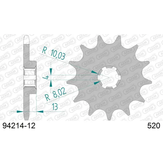 Front Sprocket AFAM 520 - 12t 9421412