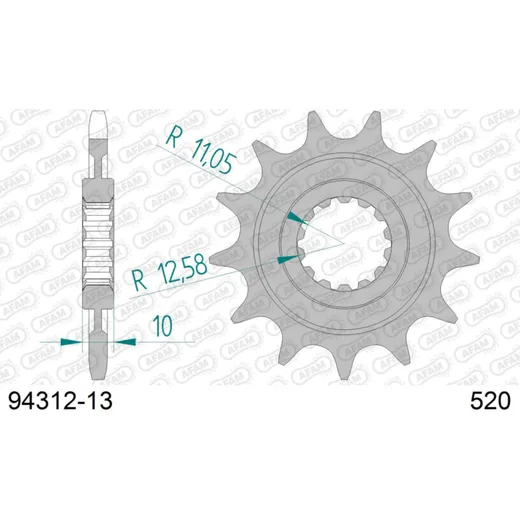 Front Sprocket AFAM 520 - 13t 9431213