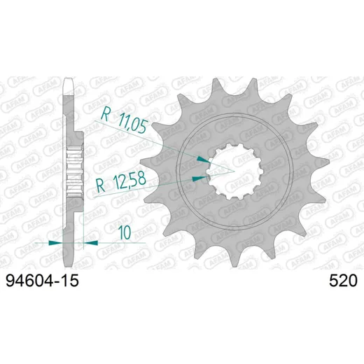 Front Sprocket AFAM 520 - 15t 9460415