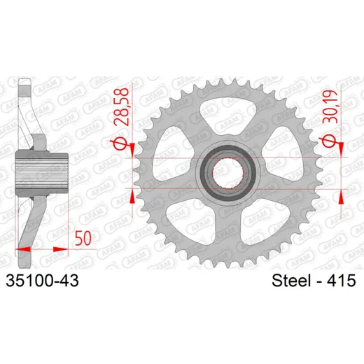 Front Sprocket AFAM 420 - 14t 3010014