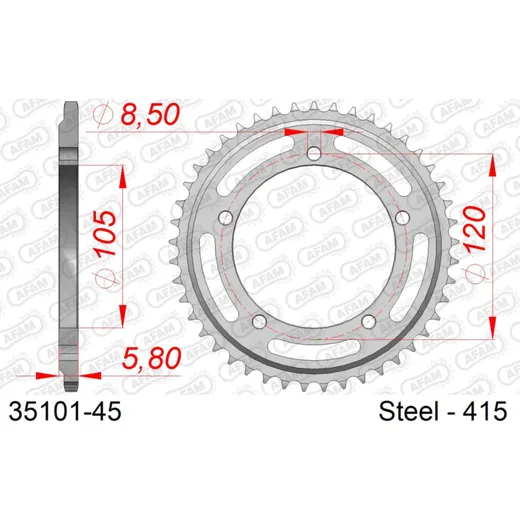 Front Sprocket AFAM 420 - 16t 3010016