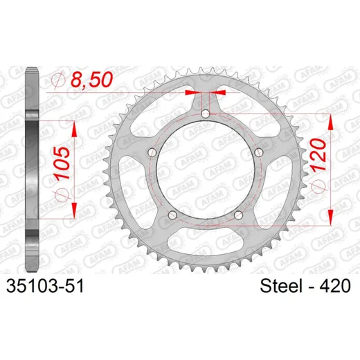 Front Sprocket AFAM 520 - 13t 3020013