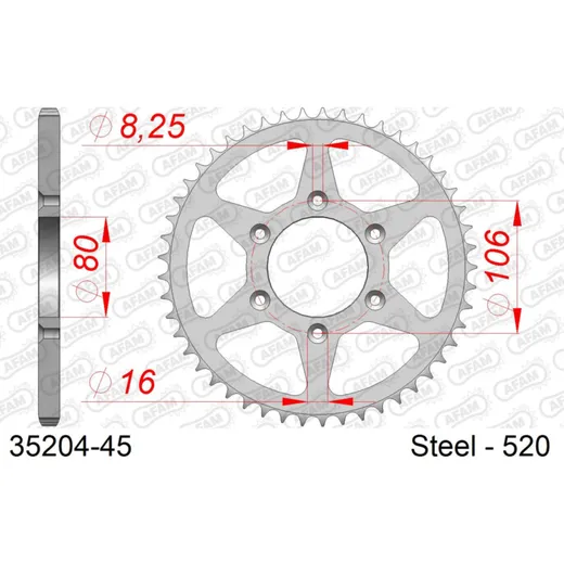 Front Sprocket AFAM 520 - 10t 3030010