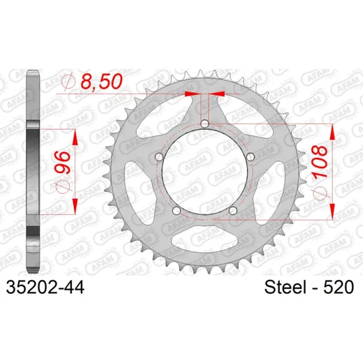 Front Sprocket AFAM 520 - 15t 30300+15 30300DN15