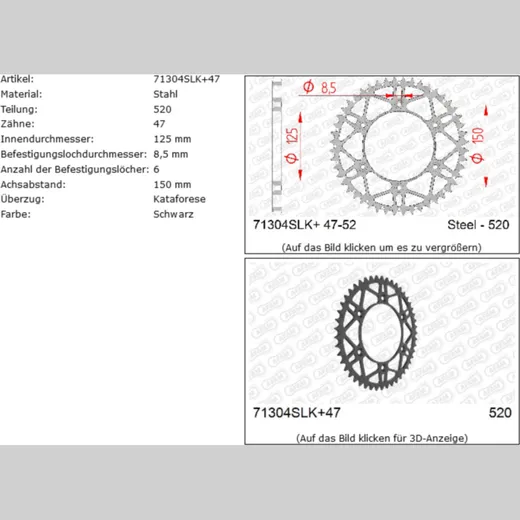 Front Sprocket AFAM 530 - 15t 4660015