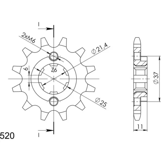 Front Sprocket Supersprox 520/12t 49400-13
