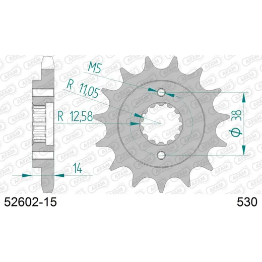 Front Sprocket AFAM 530 - 15t 5260215