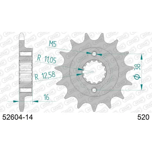 Front Sprocket AFAM 520 - 14t 5260414