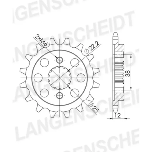 Front Sprocket Supersprox 520/15t 52606-15