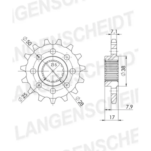 Front Sprocket Supersprox 525/16t 52615-16