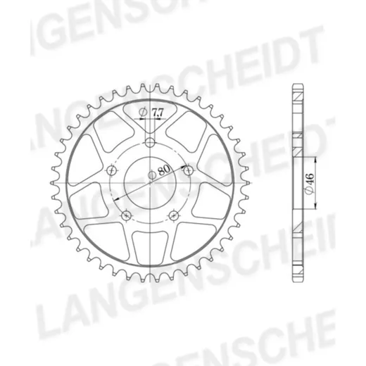 Stahl-Kettenrad Esjot 415 - 42Z schwarz