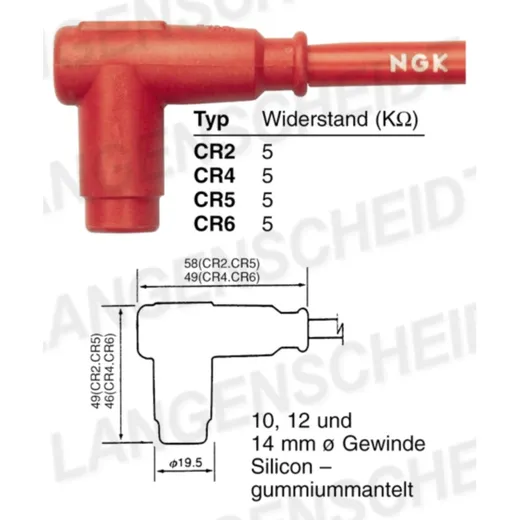 Zündkerzenkabel NGK CR2