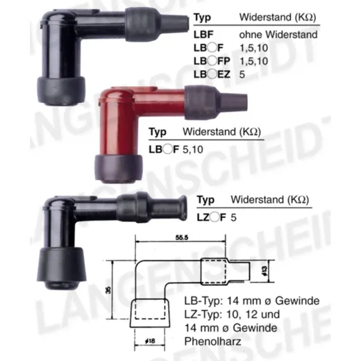 Spark plug connector NGK LB-F