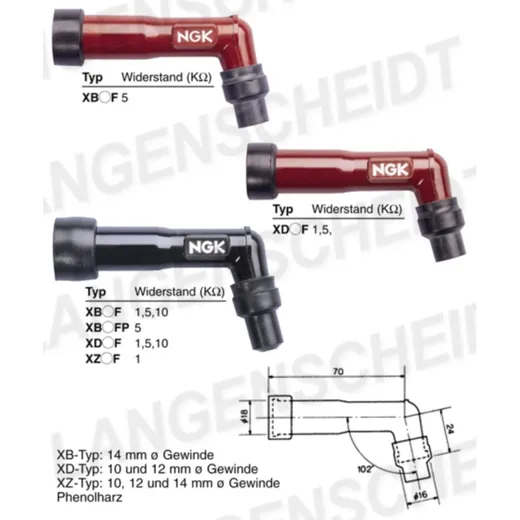 Spark plug connector NGK XD05FP