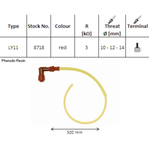 ignition cable / wire NGK LY11