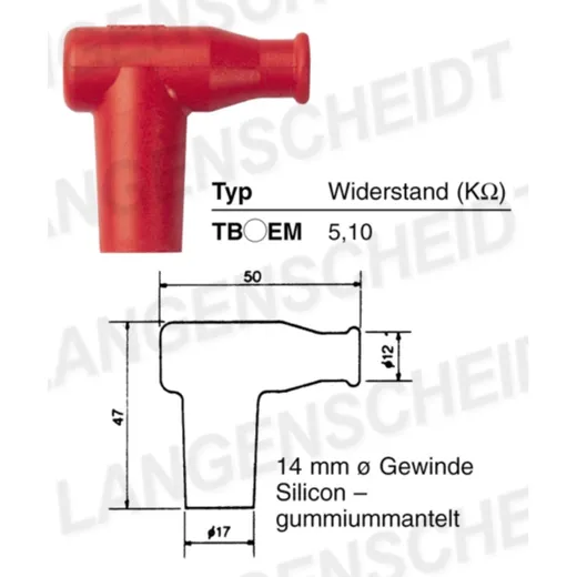 Spark plug connector NGK TB05EM