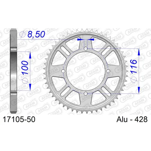 Front Sprocket AFAM 525 - 16t 16680016