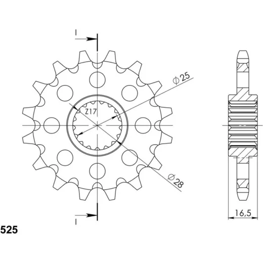 Front Sprocket Supersprox 525/15t 73400-15