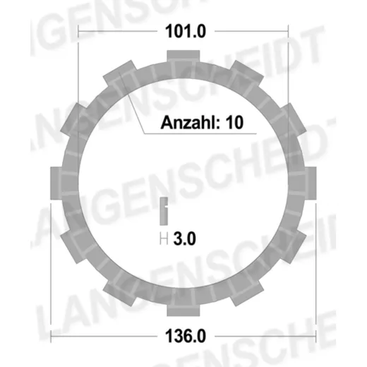 Clutch Plates - Friction - FCC for: Kawasaki 13088-1068
