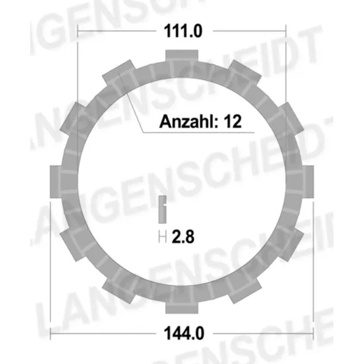 Clutch Plates - Friction - FCC for: Suzuki 21441-40F10