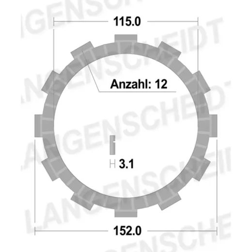 Clutch Plates - Friction - FCC for: Suzuki 21441-45001