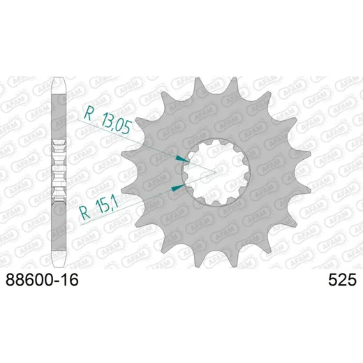 Front Sprocket AFAM 525 - 16t 8860016