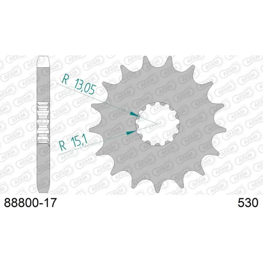 Front Sprocket AFAM 530 - 17t 8880017