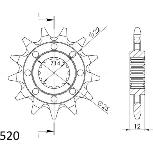 Front Sprocket Supersprox 520/15t 94313-15