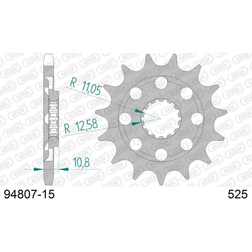Front Sprocket AFAM 525 - 15t 9480715