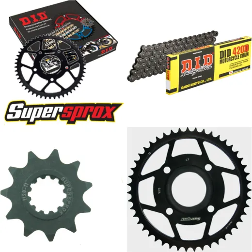 Chain Kit - Steel - for: MBK/YA X-Power 50 03-06/TZR50 03-06 11-47-132 DID420D Clip