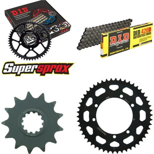 Chain Kit - Steel - for: BETA RR50 Motard 02-07 13-50-126 DID420D Clip