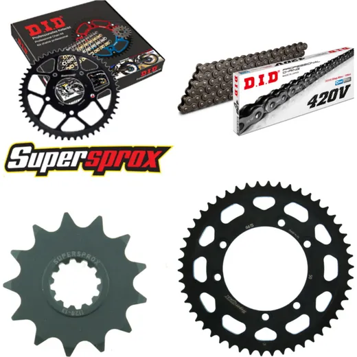 Kettensatz Stahl für: BETA RR50 Motard 02-07 13-50-126 DID420V Clip