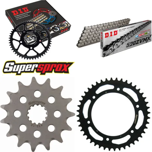 Chain Kit - Steel - for: BETA Jonathan 125 99-04/Jonathan 350 15-44-122 DID520ZVM-X endless