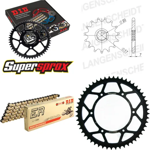 Kettensatz Stahl für: PEUGEOT XR6 50 01-07 12-52-126 DID420NZ3(G&B) Clip