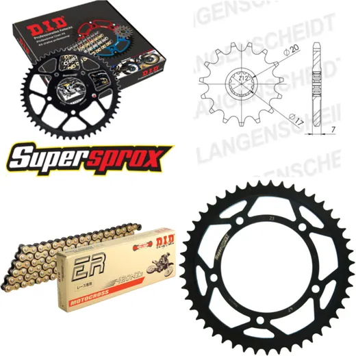 Kettensatz Stahl für: APRILIA RS50 Extrema /Replica 99-02 12-47-122 DID420NZ3(G&B) Clip