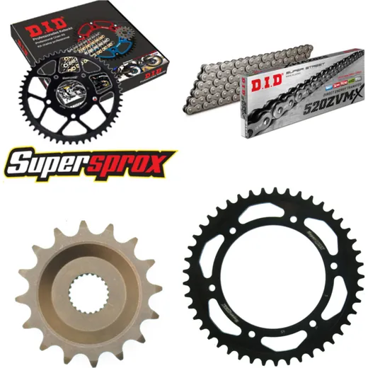Chain Kit - Steel - for: APRILIA ETX350 Tuareg Wind 87-90 16-45-104 DID520ZVM-X rivet