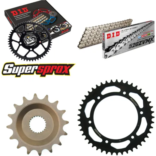 Chain Kit - Steel - for: APRILIA ETX350 Tuareg Wind 87-90 16-45-104 DID520ZVM-X(S&S) endless