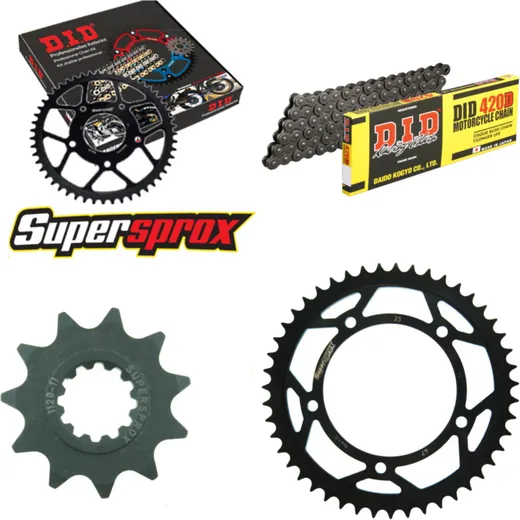 Chain Kit - Steel - for: APRILIA Tuono 50 04-12 11-47-124 DID420D Clip