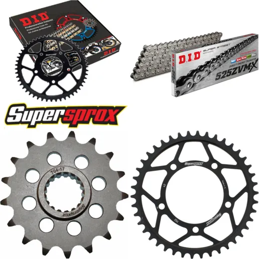 Chain Kit - Steel - for: APRILIA RSV1000 Mille /R 01-03/RSV100 17-42-108 DID525ZVM-X rivet