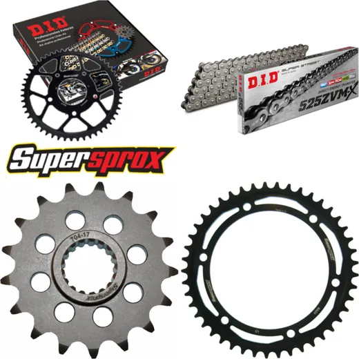 Chain Kit - Steel - for: APRILIA ETV1000 Caponord 01-08 17-45-112 DID525ZVM-X rivet