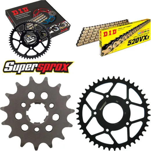 Kettensatz Stahl für: CAGIVA River 600 95-97 15-43-116 DID520VX3(G&B) Endlos