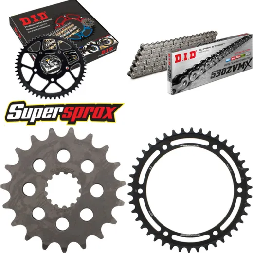 Kettensatz Stahl für: TRIUMPH Sprint GT 1050 11- 19-42-116 DID530ZVM-X Endlos