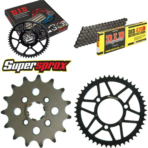 Chain Kit - Steel - for: HONDA CRM75 90-94 15-48-126 DID420D Clip