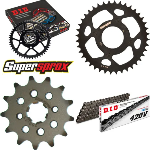 Chain Kit - Steel - for: HONDA CY50 int. Ø50mm 85-85 13-43-096 DID420V Clip